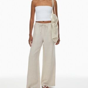 Aritzia Linen Lodge Pants in Ecru